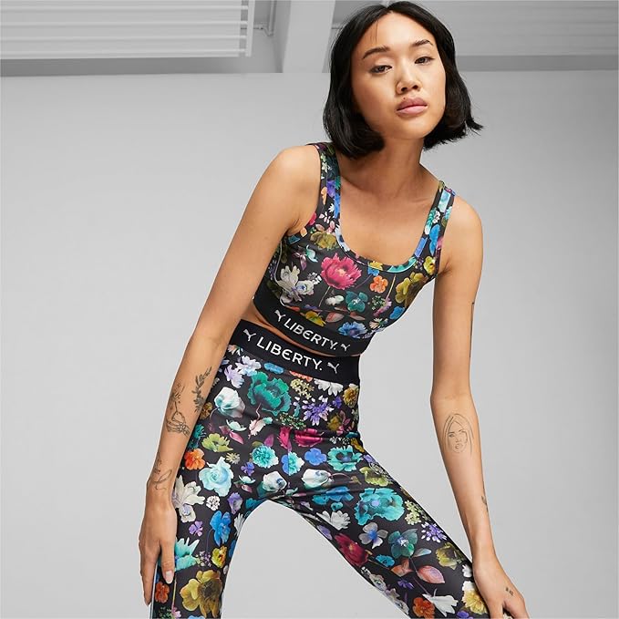 Puma Lds Crew Bra Top X Liberty Multi Black